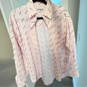 balenciaga striped shirt